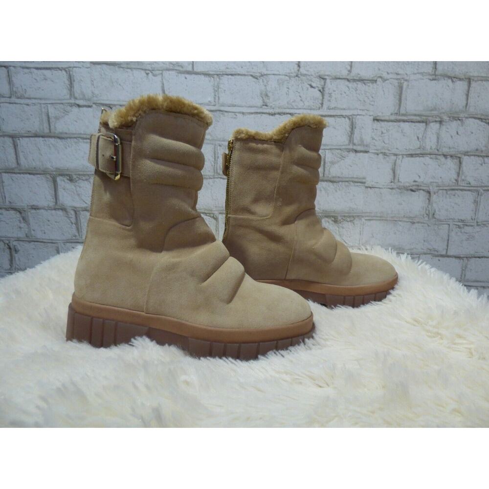 Free People Fable Faux Suede Leather Platform Snow Boots 6.5 NEW